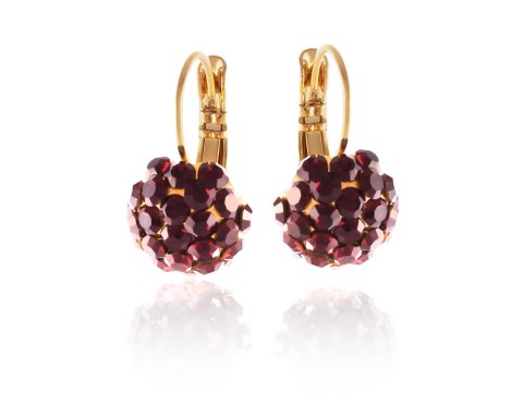 Kolczyki z kryształkami Preciosa (P8126AU-RUBY)