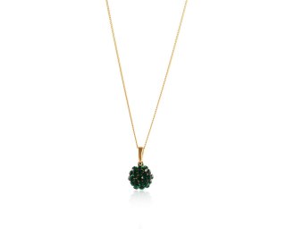 Naszyjnik z kryształkami Preciosa (C8126AU-EMERALD)