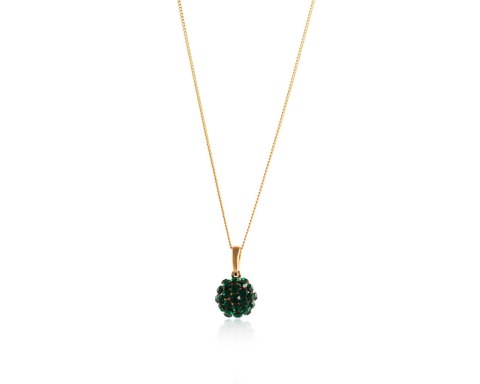 Naszyjnik z kryształkami Preciosa (C8126AU-EMERALD)