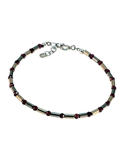 Bransoletka UNISEX Hematyt 925 Bransoletka UNISEX Hematyt 925