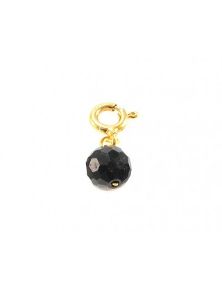 Charms CZARNY TURMALIN 925