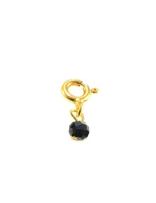 Charms CZARNY TURMALIN 925