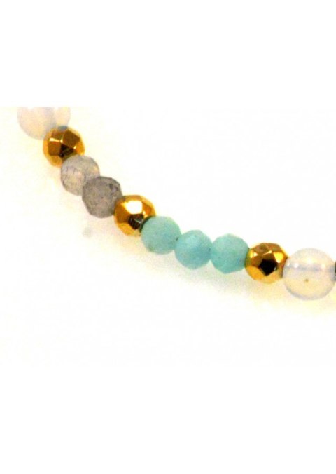 Bransoletka Amazonit Opal 925 Bransoletka Amazonit Opal 925