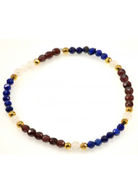 Bransoletka Granat Lapis 925 Bransoletka Granat Lapis 925
