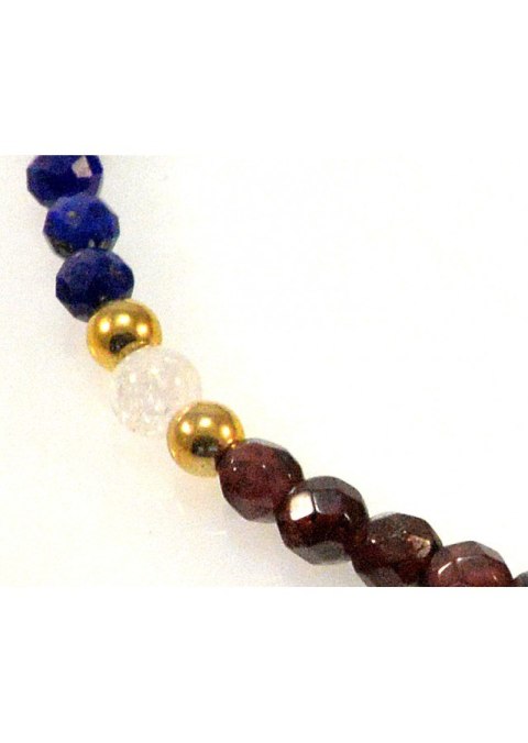 Bransoletka Granat Lapis 925 Bransoletka Granat Lapis 925