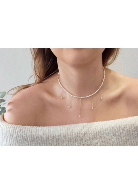 Choker Ślubny Perła 925 Choker Ślubny Perła 925