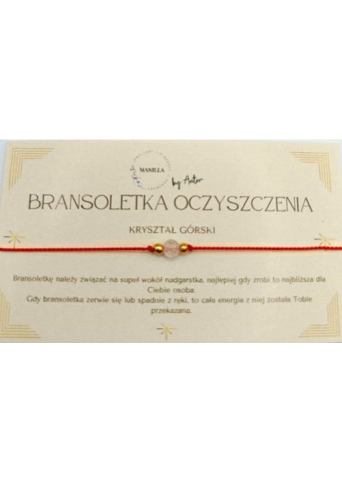 Bransoletka OCZYSZENIA Kryształ Górski Bransoletka OCZYSZENIA Kryształ Górski