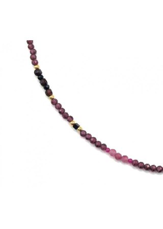 Bransoletka TURMALIN GRANAT 925