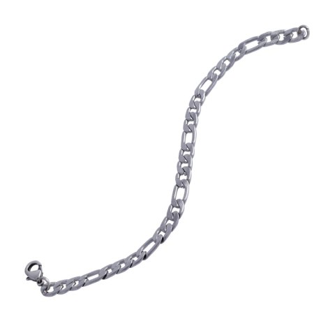Bransoletka figaro prążki 21 cm(B22/MEN/42/1 STAL) Bransoletka figaro prążki 21 cm(B22/MEN/42/1 STAL)