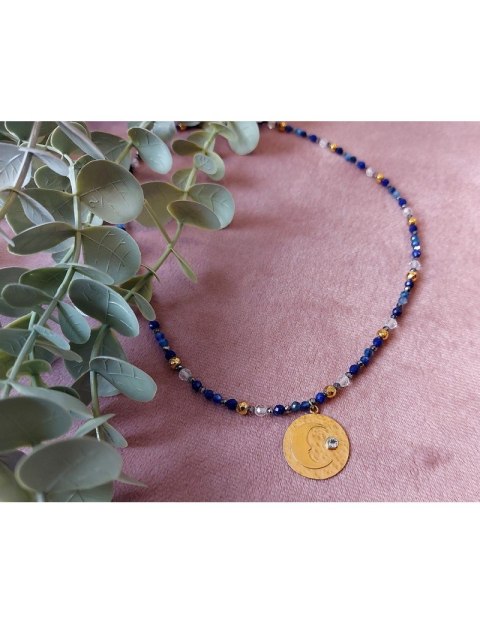 Naszyjnik KSIĘŻYC Lapis 925 Naszyjnik KSIĘŻYC Lapis 925