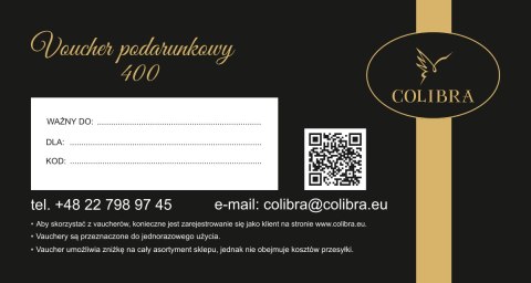 Papierowy Voucher podarunkowy 400 zł Papierowy Voucher podarunkowy 400 zł