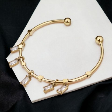 Bransoletka na rękę stal chirurgiczna pozłacana 14k złotem BST1375B Bransoletka na rękę stal chirurgiczna pozłacana 14k złotem BST1375B