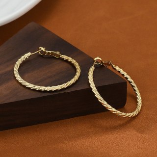 Złote kolczyki koła 4 cm – stal szlachetna pozłacana 14k