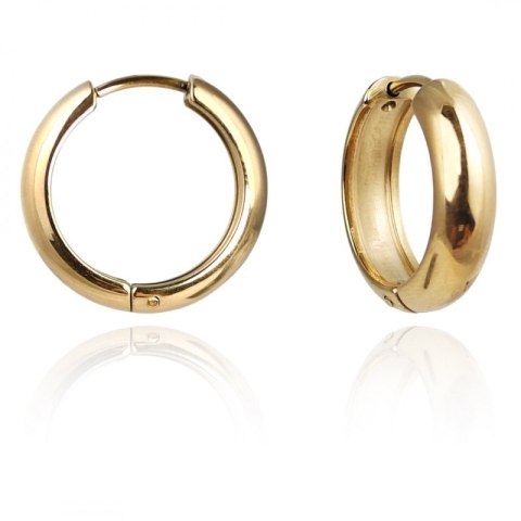Kolczyki ze stali szlachetnej platerowane 14k złotem 25mm, KOŁA KST3407 Kolczyki ze stali szlachetnej platerowane 14k złotem 25mm, KOŁA KST3407