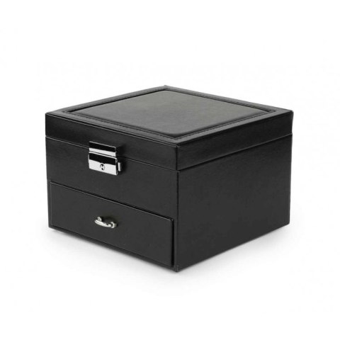 Szkatułka kuferek etui organizer na biżuterię czarna