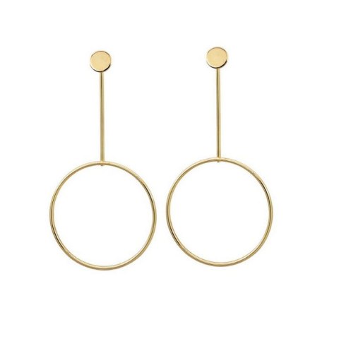 Kolczyki wiszące okręgi sztyft