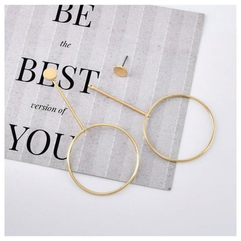 Kolczyki wiszące okręgi sztyft