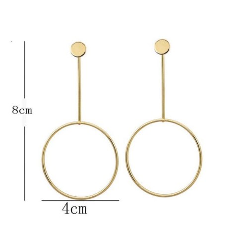 Kolczyki wiszące okręgi sztyft