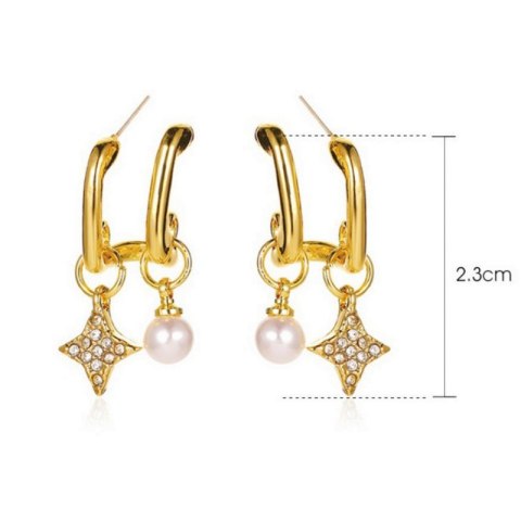 KOLCZYKI WISZĄCE PODWÓJNE SZTYFT