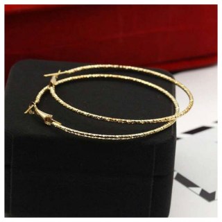 KOLCZYKI ZŁOTE WISZĄCE DUŻE KOŁA