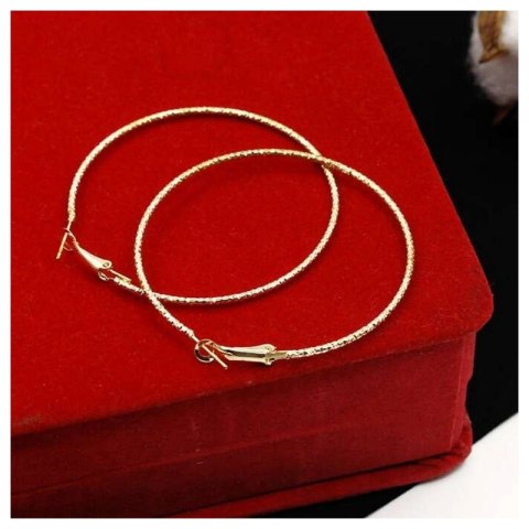 KOLCZYKI ZŁOTE WISZĄCE DUŻE KOŁA