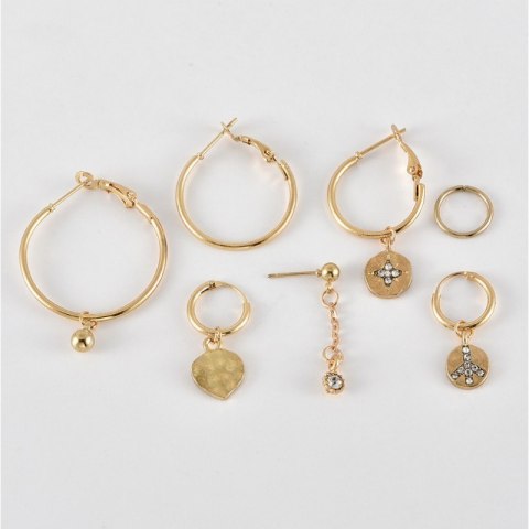 KOLCZYKI zestaw 7w1 nausznice