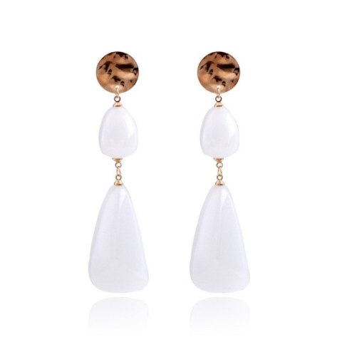 Kolczyki wiszące białe