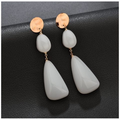 Kolczyki wiszące białe