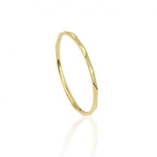 Pierścionek stal chirurgiczna platerowana złotem, Rozmiar pierścionków: US6 EU11