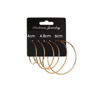 Zestaw 3 par kolczyków koła złote