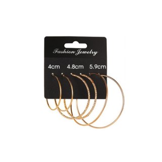 Zestaw 3 par kolczyków koła złote