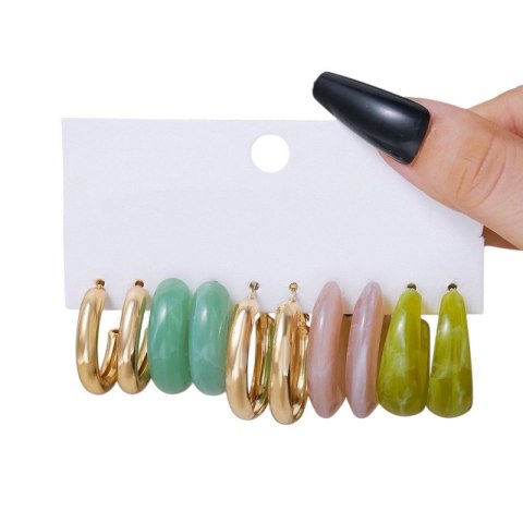 Zestaw 5 sztuk kolczyków wiszących