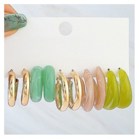 Zestaw 5 sztuk kolczyków wiszących