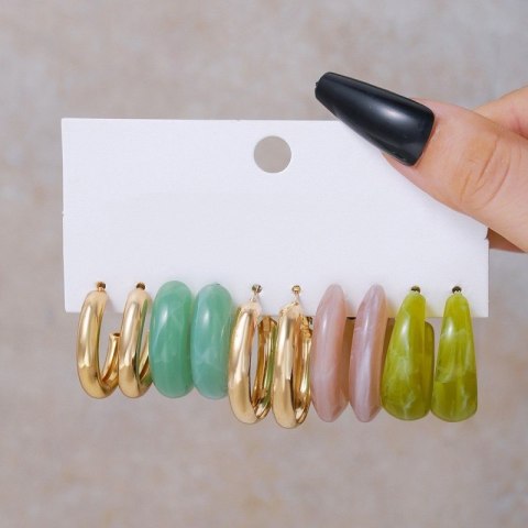 Zestaw 5 sztuk kolczyków wiszących